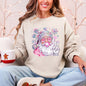Disco Santa, Bubble Gum, Christmas, Pink, Snowflakes, Cute Sweatshirt