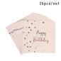 Disposable Paper Straws/Napkin/Cup/Plate Pink
