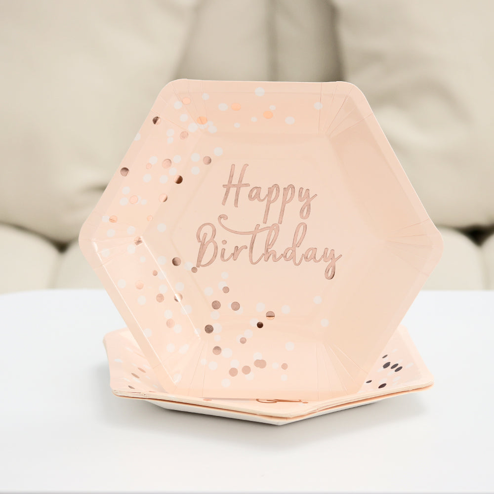Disposable Paper Straws/Napkin/Cup/Plate Pink