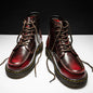 Men's High-Top Cowhide Martin Trendy Tooling Boots