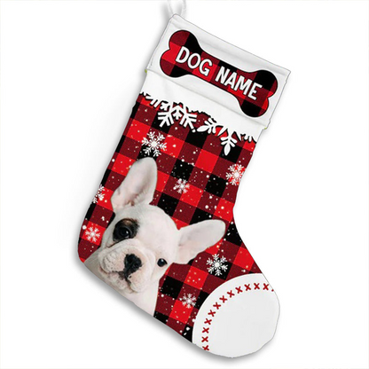 Custom Photo Dog Christmas Stocking - Personalized Custom Christmas Stocking - Gift For Dog Lovers, Pet Lovers