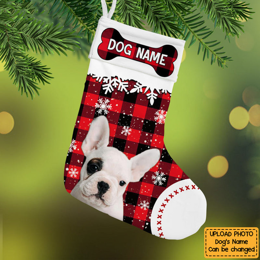 Custom Photo Dog Christmas Stocking - Personalized Custom Christmas Stocking - Gift For Dog Lovers, Pet Lovers