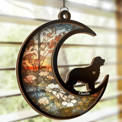 Personalized Dog Window Hanging Suncatcher Ornament - Gift for Dog Owner, Dog Lovers, Dog Mom, Dog Dad