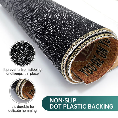 Leave Your Worries & Shoes - Personalized Custom Doormat - Gift For Yourself, Women, Yoga Lovers