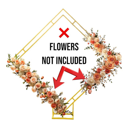 Double Diamond Wedding Arch Backdrop Stand