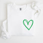 Double Heart, Pocket Print, St Patrick's Day Sweatshirt