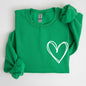 Double Heart, Pocket Print, St Patrick's Day Sweatshirt