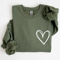 Double Heart, Pocket Print, St Patrick's Day Sweatshirt