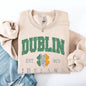 Dublin, Faux Glitter, St Patrick's Day, Shamrock, Clover, Lucky, Leprechaun Sweatshirt