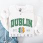Dublin, Faux Glitter, St Patrick's Day, Shamrock, Clover, Lucky, Leprechaun Sweatshirt