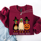 Duck Duck Boo, Funny Goose Halloween, Silly Duck Ghost, Witch, Trick or Treat, Spooky Season, Halloween Sweatshirt