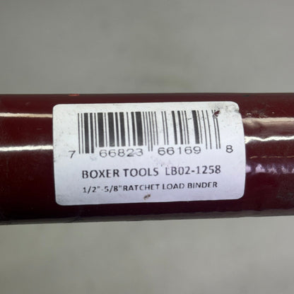 BOXER TOOLS Ratcheting Load Binder 4x4 Vehicles 1/2" x 5/8", Dark Red LB02-1258