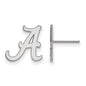 Sterling Silver University of Alabama Small Initial A Post Earrings