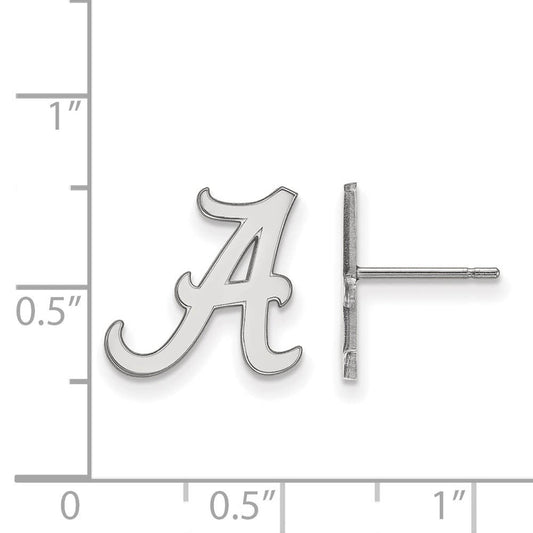 Sterling Silver University of Alabama Small Initial A Post Earrings