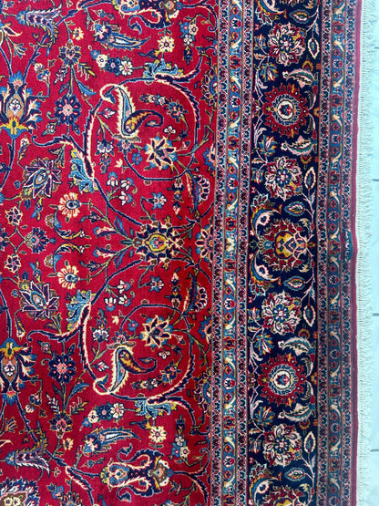 Incredible Persian Kashan All Over Wool Rug 10’2” x 14’