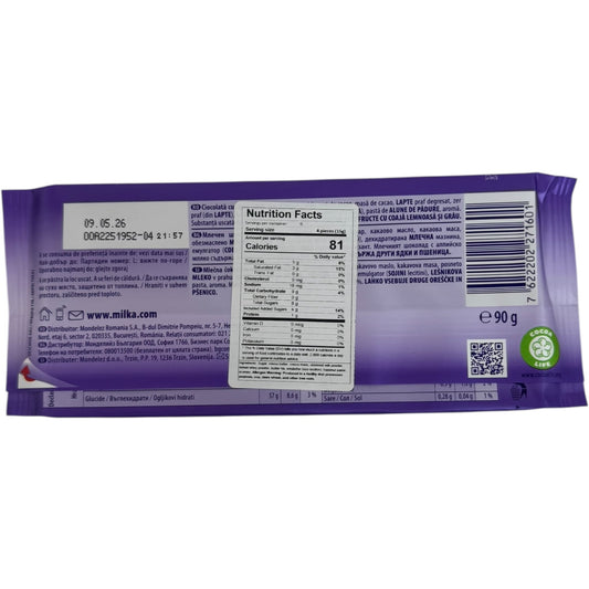 Milka Alpine Milk Chocolate Bar 90g - Creamy Swiss Chocolate Delight