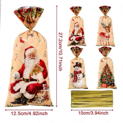 Xmas Goodie Bags - Christmas Party Gift Wraps 10-Pack