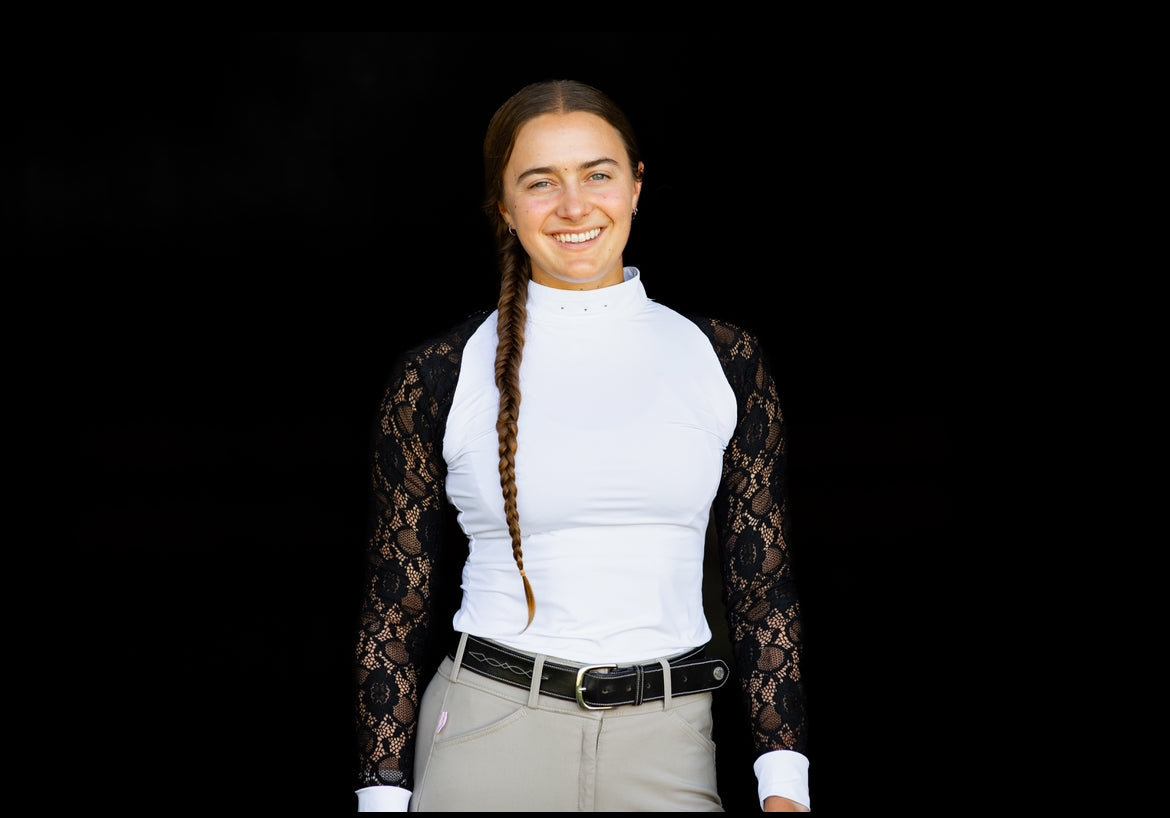 White/Black FULL lace Longsleeve