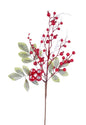 18"L SNOWED BERRY/ROSEHIP SPRAY RED/WHITE/METALLIC GREEN