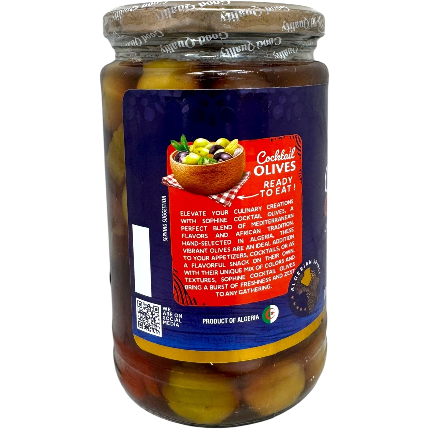 Sophine Cocktail Olives - Premium Quality Mediterranean Green Olives for Perfect Drinks