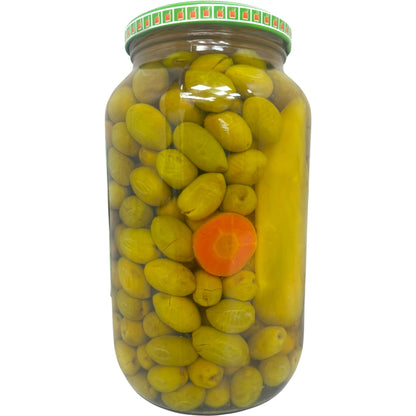 Alahlam Green Salkini Olives - Premium Quality Mediterranean Green Olives for Culinary Delights