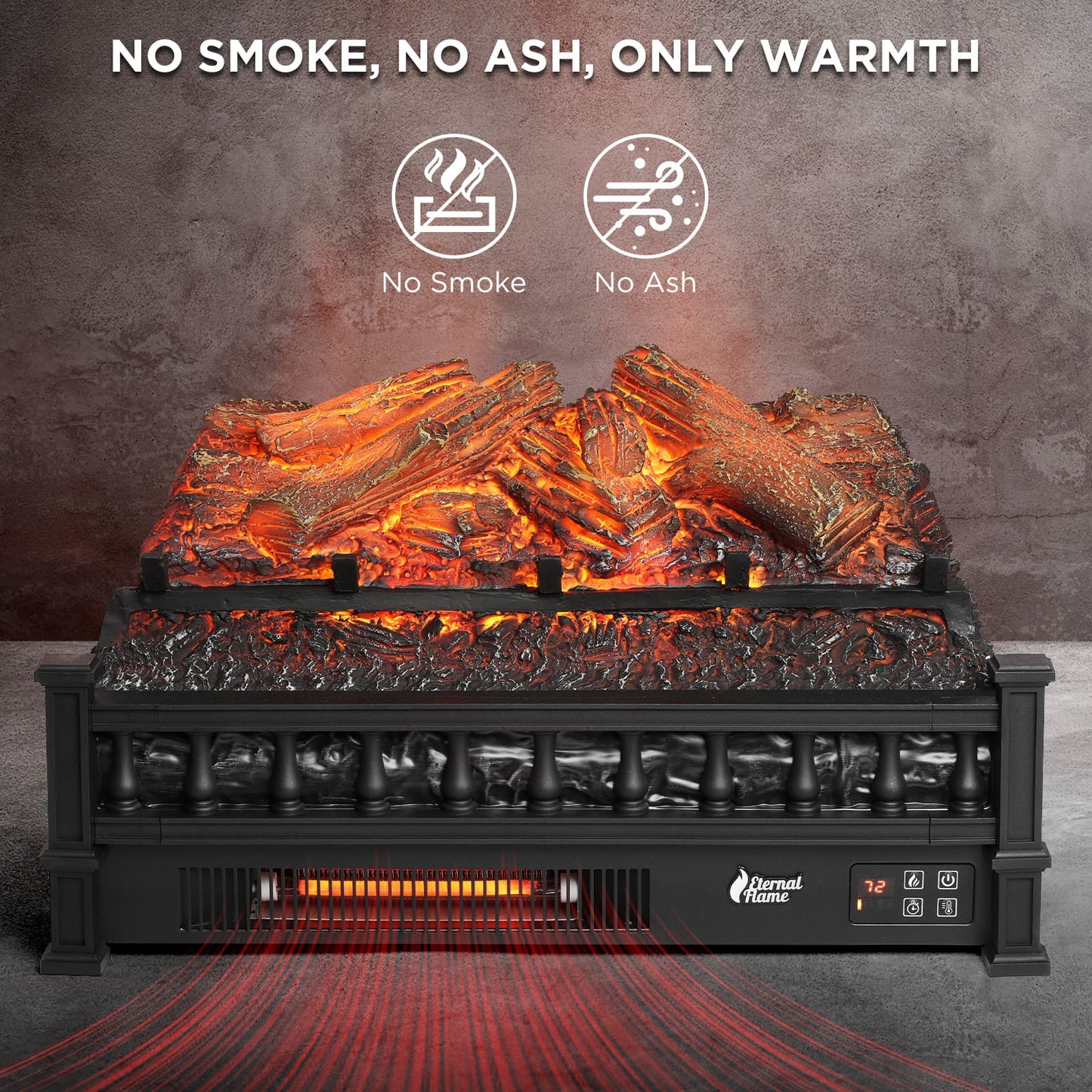 (Open) Eternal Flame EF23-LG Electric Fireplace Logs