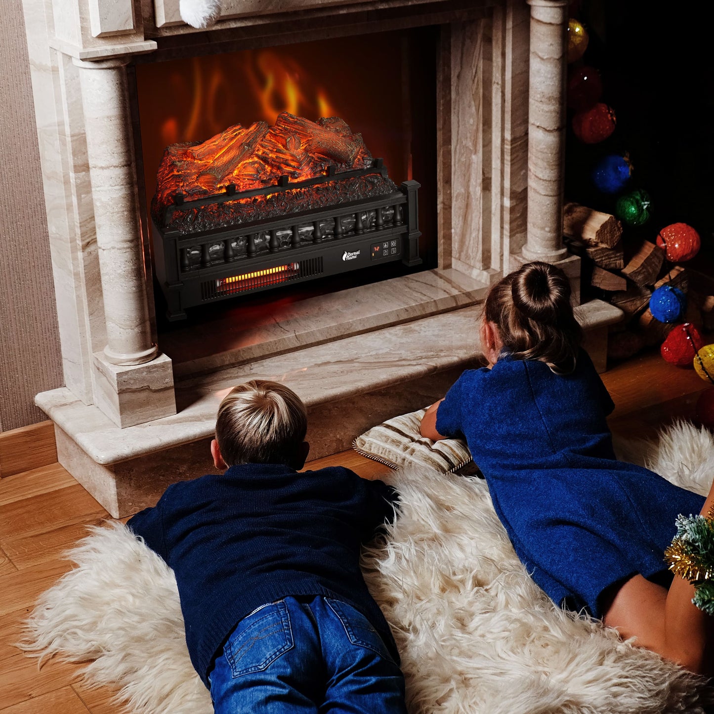 (Open) Eternal Flame EF23-LG Electric Fireplace Logs