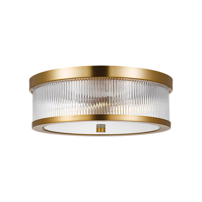 Visual Comfort | Geneva Medium Flush Mount CF1052 | Chapman & Myers | Clear Fluted Glass | Studio Collection