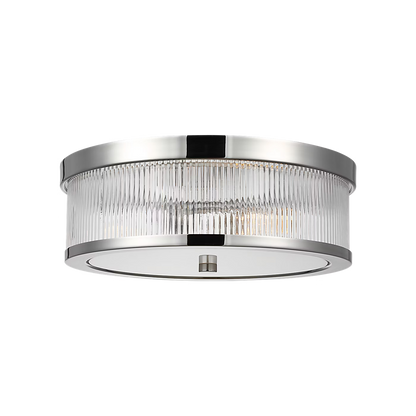 Visual Comfort | Geneva Medium Flush Mount CF1052 | Chapman & Myers | Clear Fluted Glass | Studio Collection