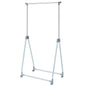 Folding Extendable Metal Garment Rack Clothes Hanging Rod with Lockable Wheels