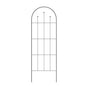 Outdoor 80-inch Tall Garden Trellis in Black Powder Coated Steel Finish