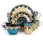 Elama Clay Heart 16 Piece Luxurious Stoneware Dinnerware with Complete