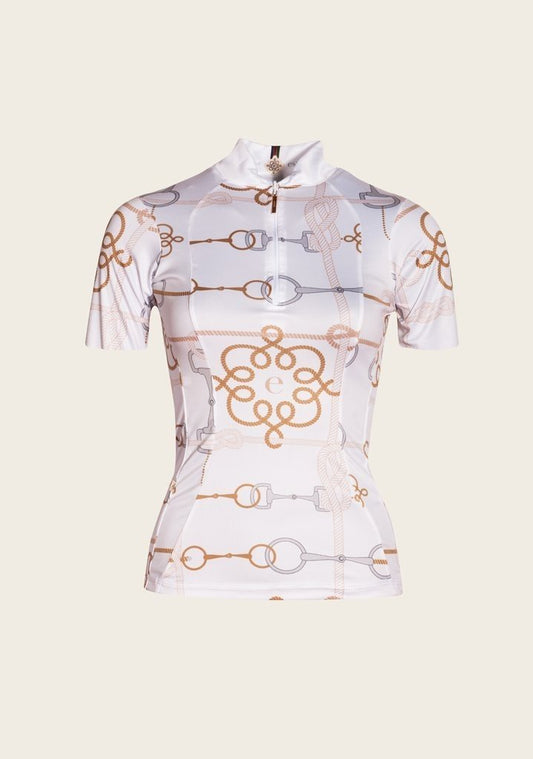 (Copy) Espoir Cable White Quarter Zip Show Sun Shirt short sleeve