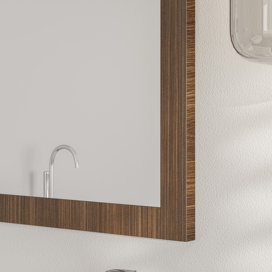 Eviva Reflection Gray Oak Wooden Framed Mirror