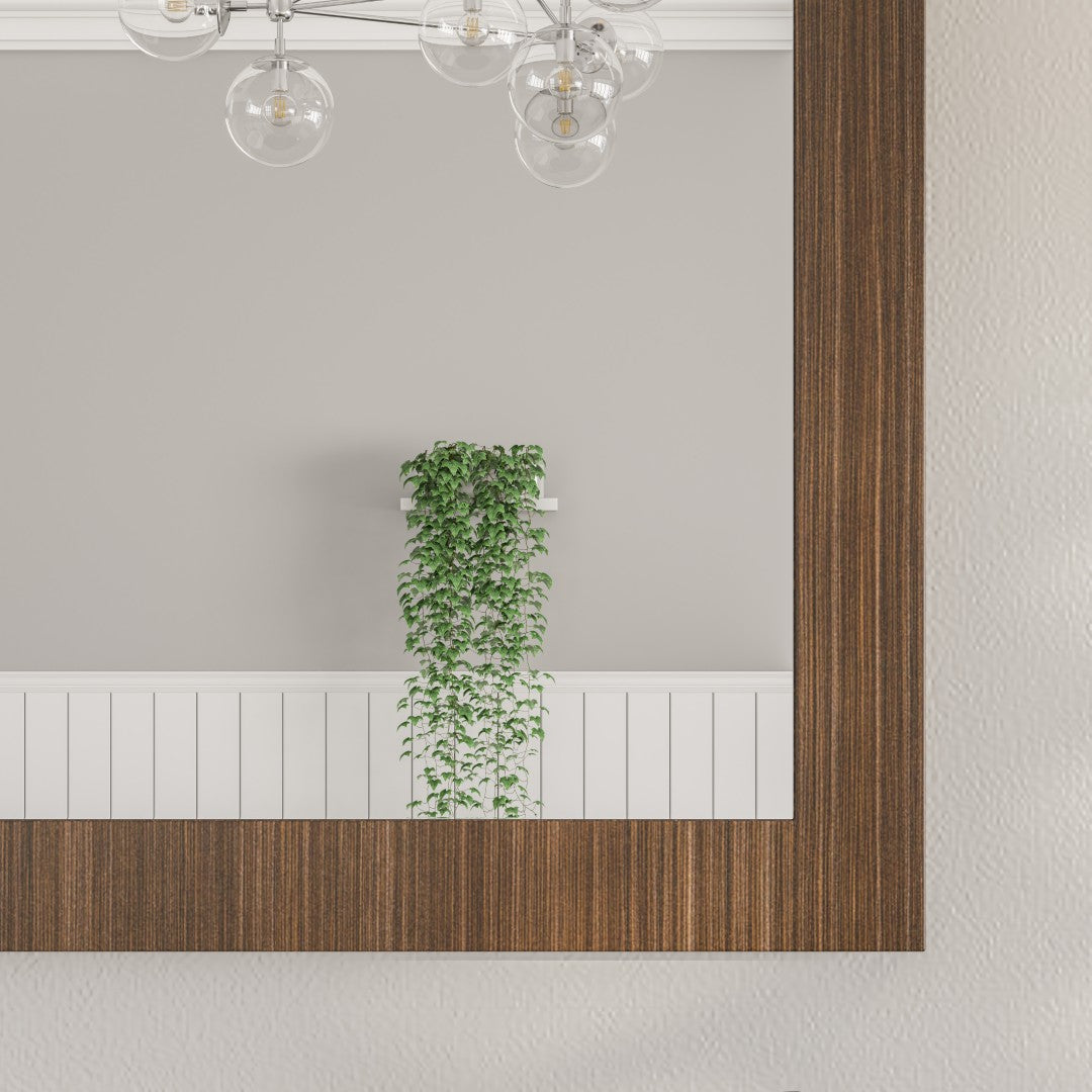 Eviva Reflection Gray Oak Wooden Framed Mirror