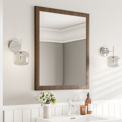 Eviva Reflection Gray Oak Wooden Framed Mirror