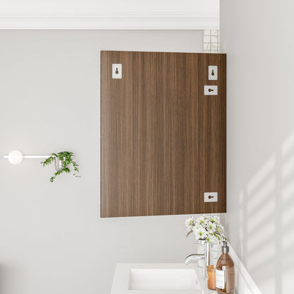 Eviva Reflection Gray Oak Wooden Framed Mirror