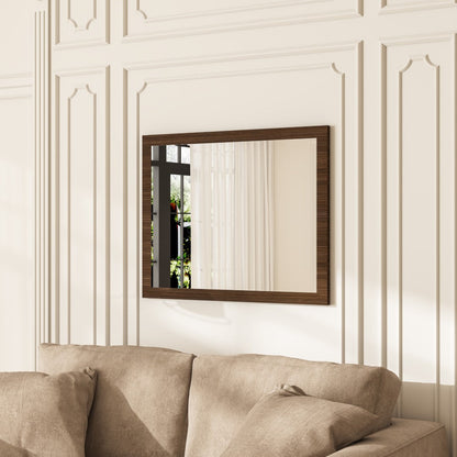 Eviva Reflection Gray Oak Wooden Framed Mirror