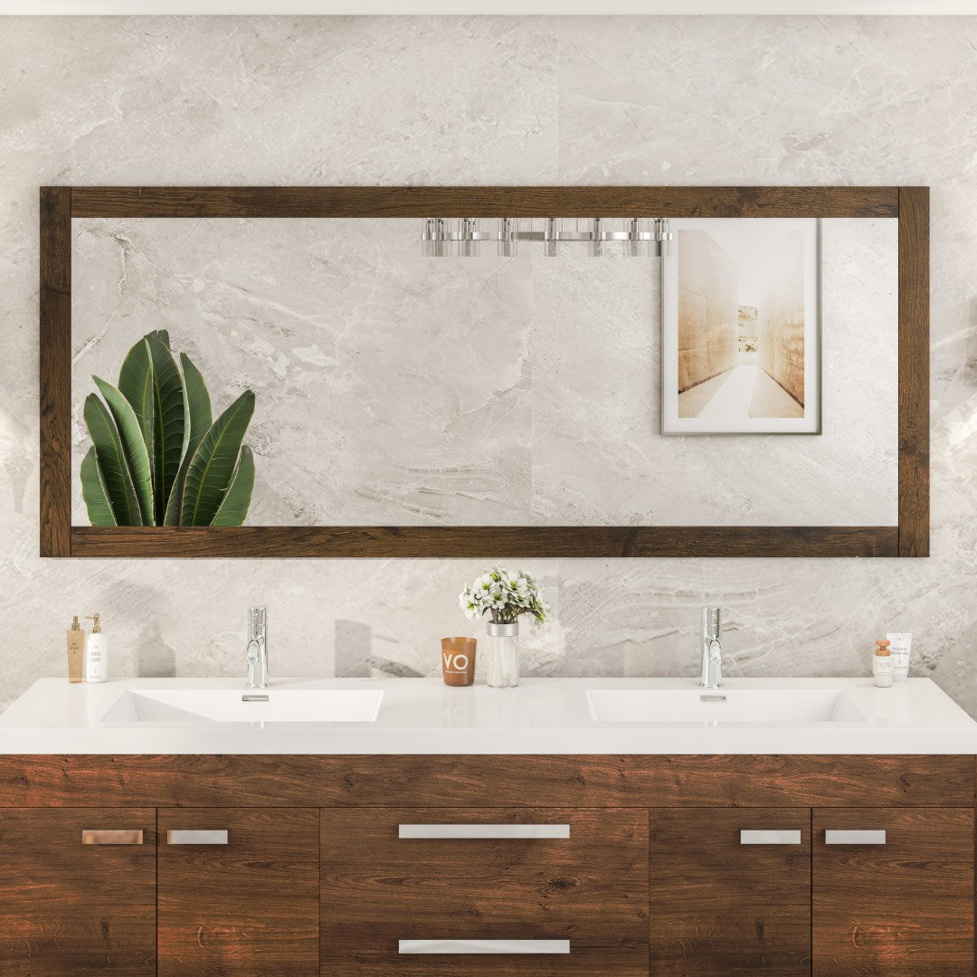 Eviva Sun Wooden Framed Mirror