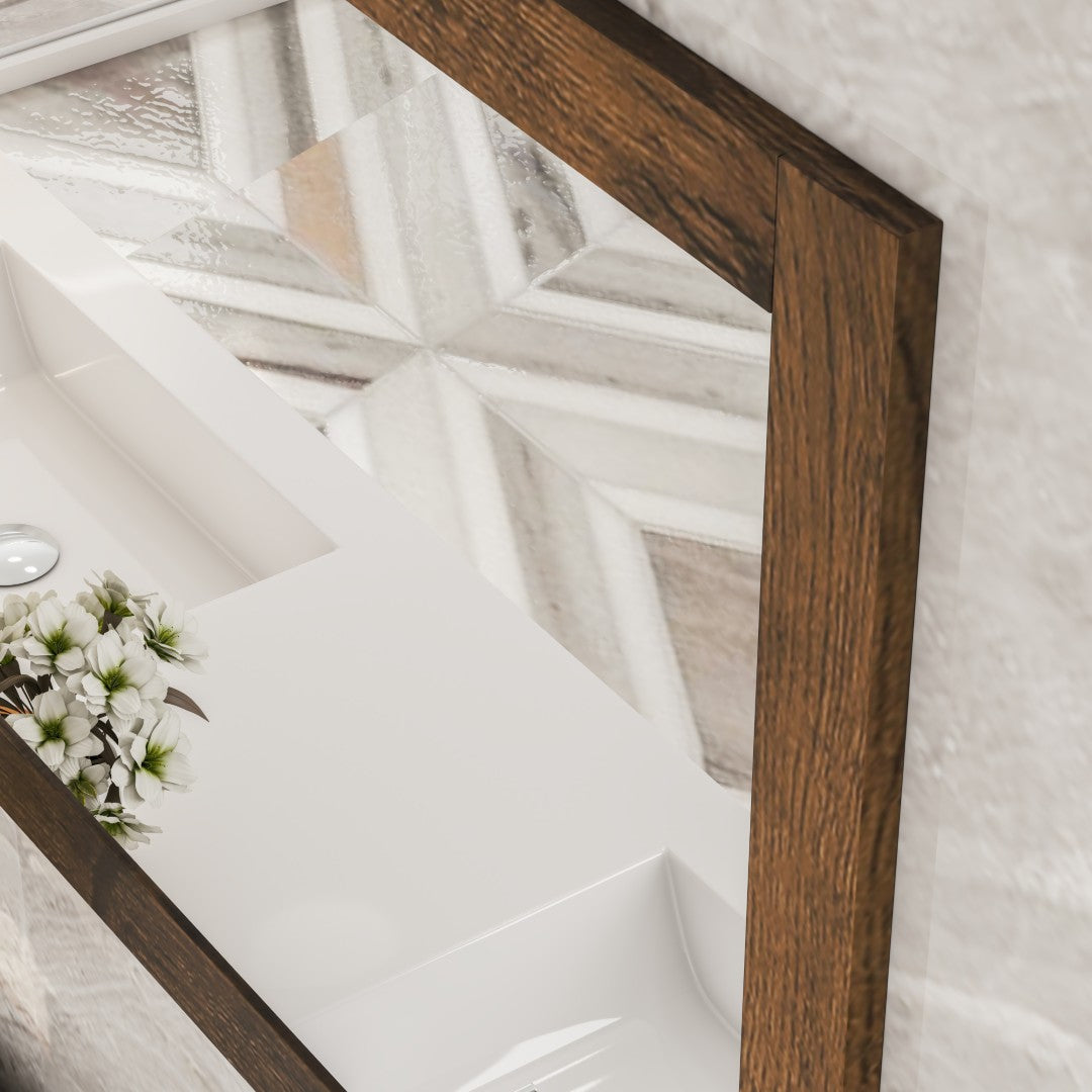 Eviva Sun Wooden Framed Mirror