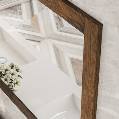 Eviva Sun Wooden Framed Mirror