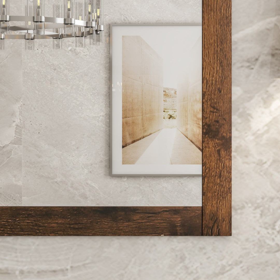 Eviva Sun Wooden Framed Mirror