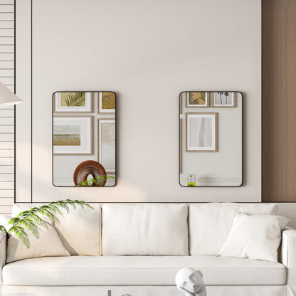 Eviva Harmony Black Metal Framed Mirror