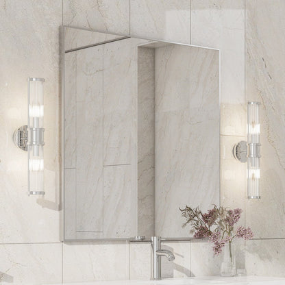 Eviva Vista Brushed Nickel Metal Framed Mirror