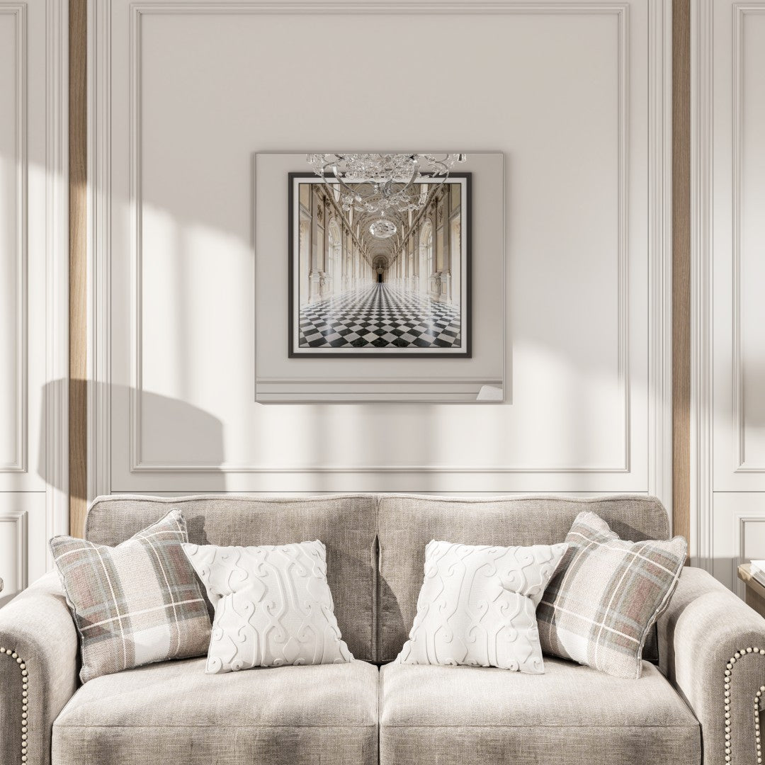 Eviva Vista Brushed Nickel Metal Framed Mirror