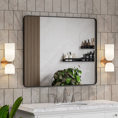 Eviva Harmony Black Metal Framed Mirror