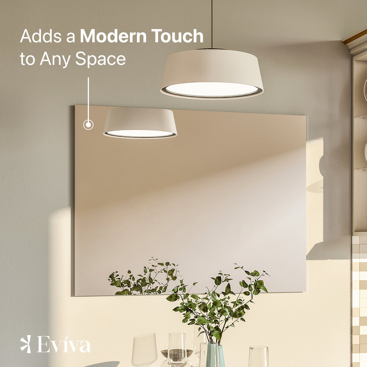 Eviva Sleek Frameless Mirror