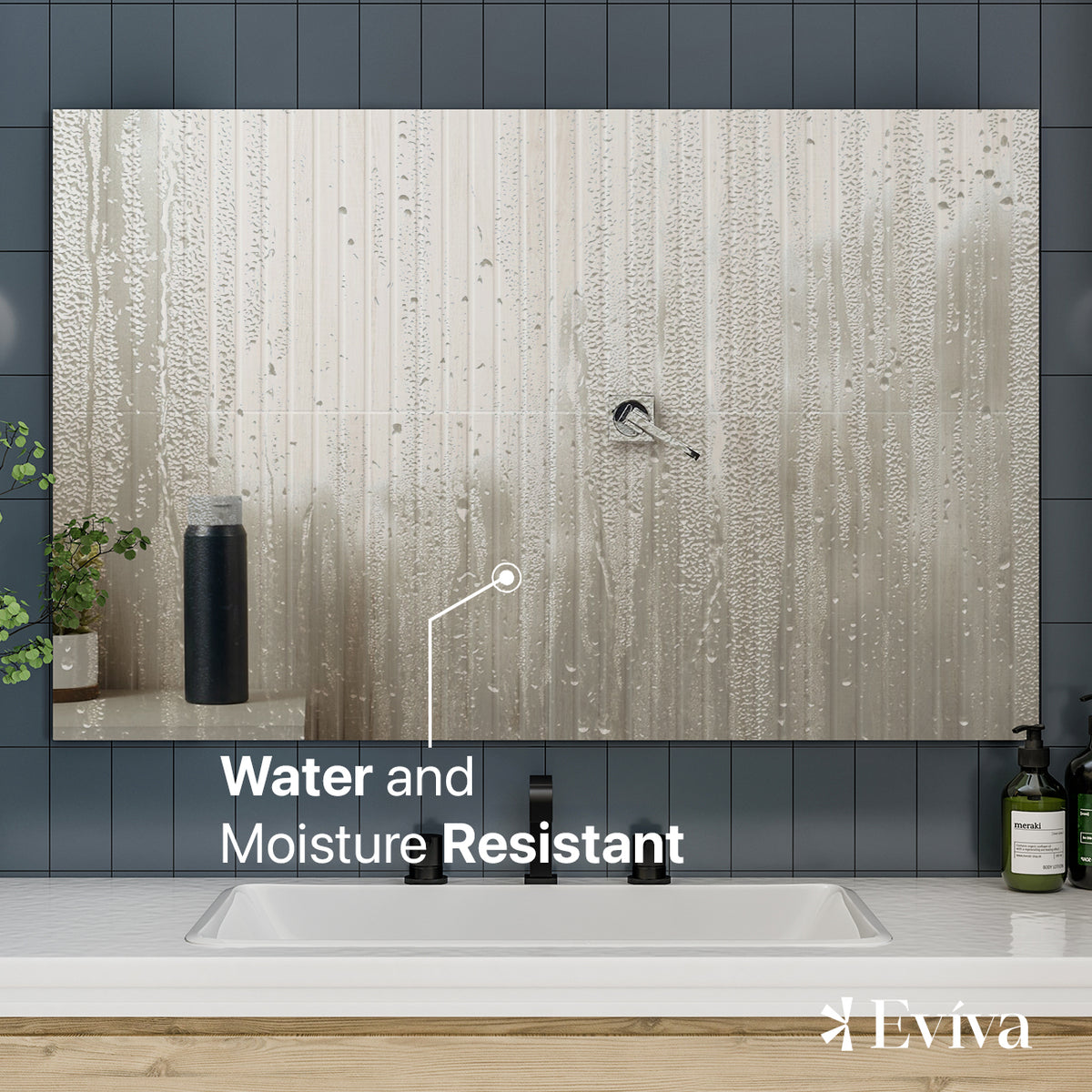 Eviva Sleek Frameless Mirror