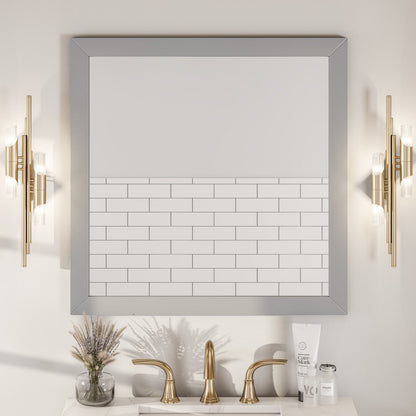 Eviva Aberdeen 72" x 30" Rectangular White Wooden Framed Mirror