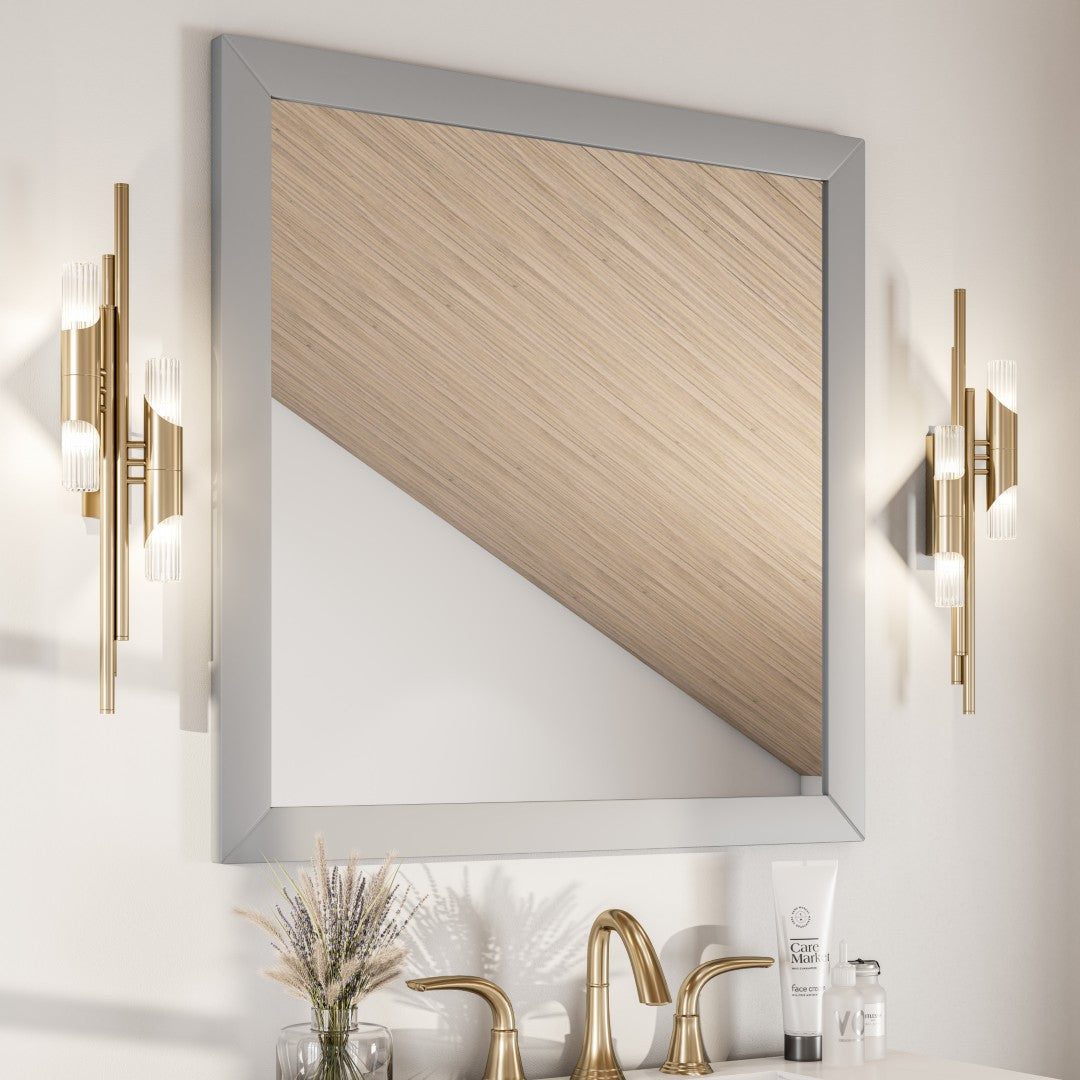 Eviva Aberdeen 72" x 30" Rectangular White Wooden Framed Mirror